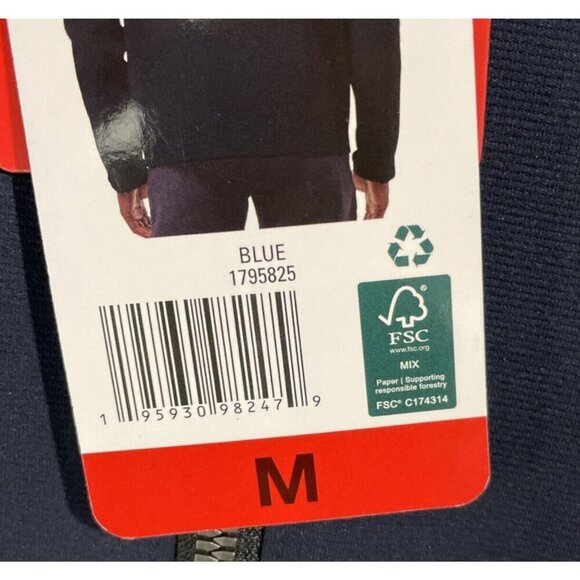 NEW 32 Degrees Heat Men's M Regular Fit Stand Collar Full Zip Jacket, Blue - Picture 7 of 9